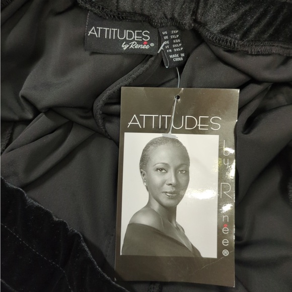 Attitudes by Renee Velvet Wide Leg Knit Pants - Picture 5 of 10